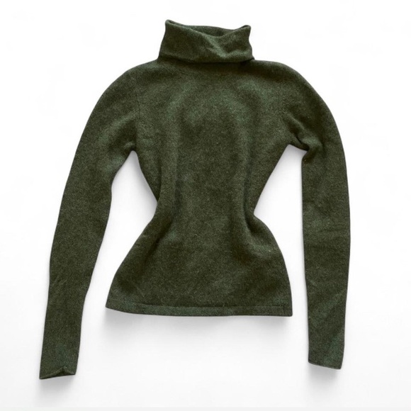 Marina Luna Sweaters - 100% Cashmere 90’s Forest Green Turtleneck Sweater